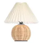Bedside Night Lamp USB Desk Lamp LED Lamp Nordic Style Pleated Lamp Shade Table