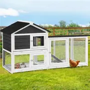 180cm X 53cm X 94cm i.Pet Chicken Coop Rabbit Hutch Extra Large Wooden Run Cage House
