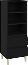 Highboard Black 40x36x110 cm Engineered Wood