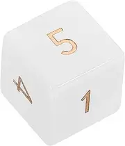 Kisangel Sided White Crystal Dice Lightweight Game Playing Dice Prop for Home Parties Ktv for Fun Board Game Gatherings