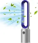 Bladeless Tower Fan, 24 Speeds, 12-Hour Timer, 2 Control Methods, Purple