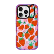 iPhone 16 Pro Impact Ring Stand Case MagSafe Compatible STRAWBERRIES