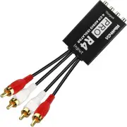 Compact RCA Ground Loop Isolator - Eliminate Noise Without Reducing Bass Quality