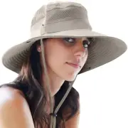 UPF 50+ Beach Hat Women, Sun Hat Men, Safari Hats, Beach Hats 7-7 1/2 Beige