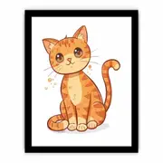 Kitty Art Framed print