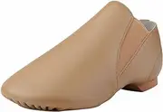 [Dynadans] Jazz Shoe Leather Slip On with Elastics (Big Kid/Little Kid/Toddler)