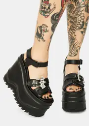 [Demonia] Creature Of Hell Platform Sandals