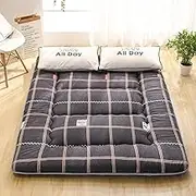 4" Extra Thick Japanese Futon Mattress,Folding Tatami Mat Sleeping Pad, Portable Floor Mattress,Full Queen King Size Guest Sleeping Pad