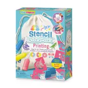 4M KidzMaker Stencil Backpack Printing Kids/Children Art Craft Kit Set 5y+