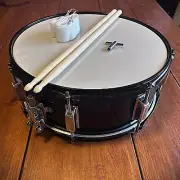 Black 14 x 5.5 Snare Drum, Poplar Shell for Drum Set, Marching Band with Sticks