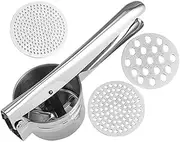 STOBAZA 1 Set Stainless Steel Potato Ricer Masher Multi Purpose Kitchen Tool for Smooth Mashed Potatoes Carrots Fruits Comfortable to Clean for Home Cooking
