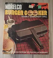 New Vintage Norelco Burger Cooker Double Hamburger Grill Multi-Purpose Griddle