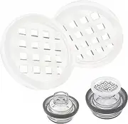 TEYOUYI 2Pcs Ice Strainer Blocker for YETI Rambler Bottle Chug Cap-Prevent Penetrating Cubed or Crushed Ice During a Drink-Fits 18, 26, 36OZ Bottles