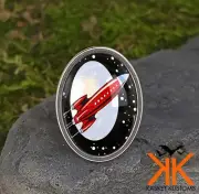Toy Rocket Ship Ring - Retro Spaceship Outer Space Handmade Silver Jewelry - 5