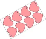 jojofuny 8pcs Decorative Memo Pads for Fridge Reusable Heart Shaped Dry Erase Stickers for Organizing Grocery Lists Notes Reminders for Home Office