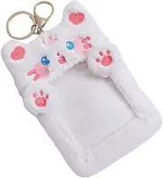 Didiseaon Holder Keychain Card Protector Plush Card Holder Decorative Keep Desk Tidy