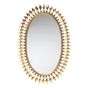 Baxton Studio Rogier Antique Goldleaf Metal Accent Wall Mirror