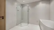 900-1200*1900mm Diamond Knob Handle Pivot Door Frameless And Corner Glass Shelf Shower Screen
