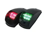 Navigation Port and Starboard LED Lights Side Mount Pair BLACK