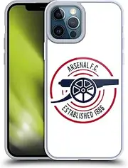 Head Case Designs Officially Licensed Arsenal FC 1886 Crest and Gunners Logo Gel Case [Military Grade Protection] Compatible with Apple iPhone 12 Pro Max