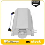 2000ml Aluminum Premium Radiator Coolant Overflow Tank Silver Universal New