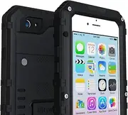 Waterproof Case for iPhone 6 & iPhone 6S, Heavy Duty Shockproof Case with Built-in Screen Protector, Full Body Underwater Protective Metal Case Cover for iPhone 6 & iPhone 6S (Black)