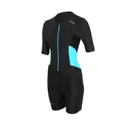 Zone3 Activate Women's Short Sleeve Trisuit - Black/Blue Size XL