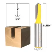 3/8" Diameter Core Box Router Bit - 1/2" Shank - Yonico 14962