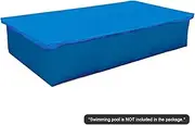 Heavy-Du Blue Rectangular Pool Cover Water PE Swimming Pool Cover Portable Protective Cover for Above Ground Swimming Pools