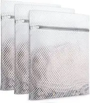 Aieve 3 PCS Honeycomb Mesh Laundry Bags, 12 x 16 Inch Durable Washing Bag for Smalls, Clothing, Footgear, Travel Storage Organize Bag (3 Medium)