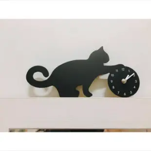日本MAKINOU貓咪剪影玩球造型鐘』台灣製 掛鐘壁鐘