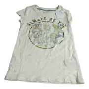 Disney Princess Girl Size XS 4/5 ‘Always Be You’ Graphic T-Shirt White