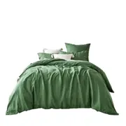 Olive Linen Duvet Cover Set