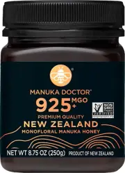 - MGO 925+ Manuka Honey Monofloral, 100% Pure New Zealand Honey. Certified. Guar