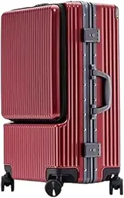 [sdneNest] 20 In/22 In/24 in Carry On Luggage, Suitcase Luggage with Spinner Wheels, Dry and Wet Separation Design, Lock, Adjustable Trolley (Red 20 inches)