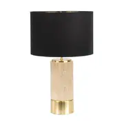 CAFE LIGHTING Paola Travertine Table Lamp - Black