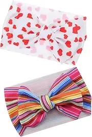 Diy Baby Headbands 2pcs Soft Baby Headband Bows Headband for Baby Girl Newborn and Toddlers