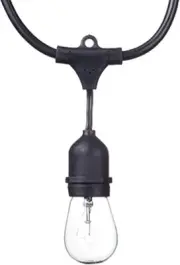 Dublin 48' LED String Light Set 24 Warm White S14 Bulbs Outdoor Plug-In