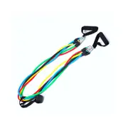 Zen Flex Fitness Heavy Duty Resistance Band Set - Multicoloured- 124x1.5x1.5cm