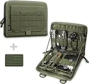 WYNEX Tactical Folding Admin Pouch, Molle Tool Bag of Laser-Cut Design, Utility Organizer EDC Medical Bag Modular Pouches Tactical Attachment Waist Pouch Include U.S Patch