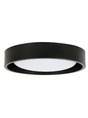 Uno 250mm 1 Light Flush Mount in Black