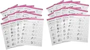 OHPHCALL Beginner-friendly Nail Art Exercise Book Sheets Cards Kit White Practice Tools