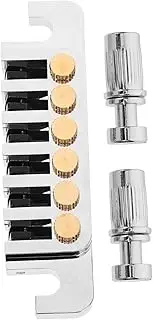 GREENADSCAPE 1 Set Electric Guitar Tailpiece Bridge Lightweight Durable Metal Accessory for Guitars Easy Installation Replacement for Broken Old Tailpiece Simple Decoration Tool