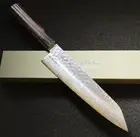 10A Damascus Japanese Handmade Chef Knife 205mm Blade Grilled Chestnut Handle