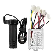 36V 500W Electric Bicycle Brushed Speed Controller & Throttle Grip Set for Electric Bicycle Scooter