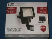 LUXWORX LXS1200A Home Security Solar Motion Sensor Light, Black, 108 LED, New!