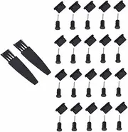 TEHAUX 20Pairs Type C Dust Plugs for Earphone Charging Ports Easy to Install Protective Covers Compatible with Mobile Phones and Devices Includes Cleaning Brushes