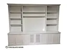 HARRINGTON 5 PIECE WALL UNIT ENTERTAINMENT CENTRE BOOKCASE BOOKSHELF WHITE MDF