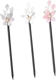 MERRYHAPY Wooden Hair Sticks Set Chinese Hair Stick Women's Hair Pin Hair Chopstick Flower Hair Pin for Hair Bun for Traditional Modern Hairstyles
