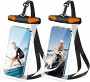 QINGYIWL Pack of 2 Waterproof Mobile Phone Case, 7.0 Inch Waterproof Mobile Phone Case, IPX8 Underwater Mobile Phone Case for Smartphones up to 7 Inches for iPhone, Samsung, Xiaomi, Vivo